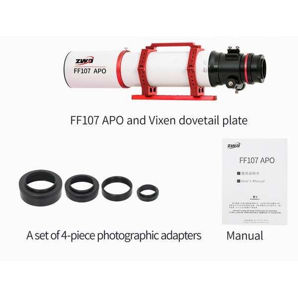 ZWO Refraktor apochromatyczny AP 107/749 FF107