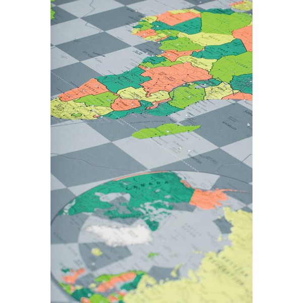 The Future Mapping Company Mapa świata Colour Map, kolor zielony-czerwony-pomarańczowy-niebieski, magnetyczna