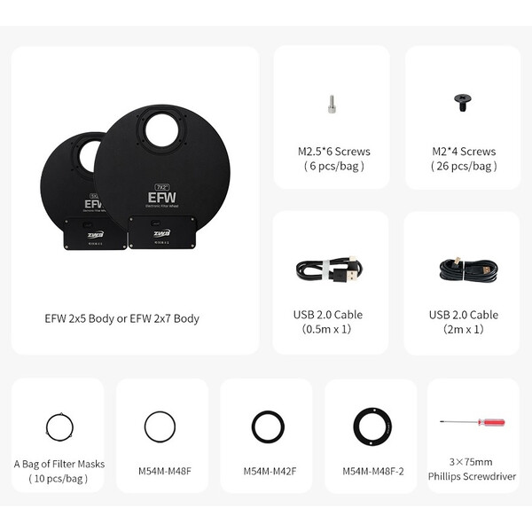 ZWO Koło filtrów EFW 5x 2"