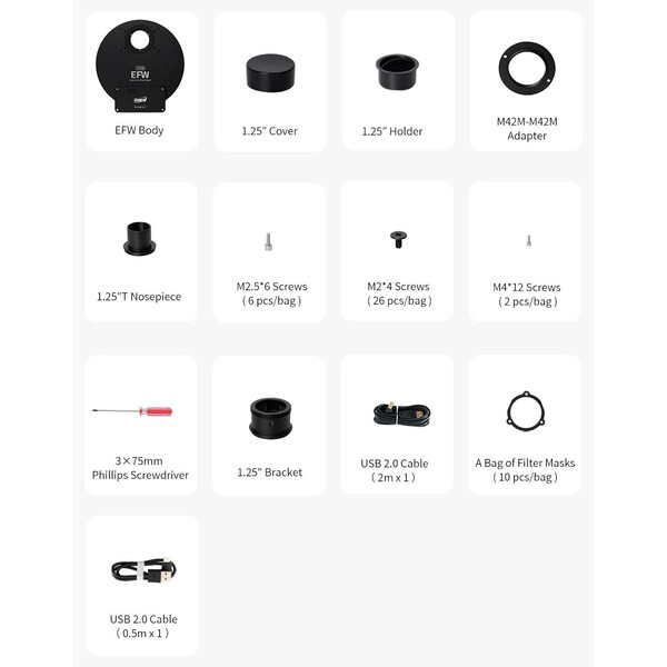 ZWO Koło filtrów EFW 7x 36 mm