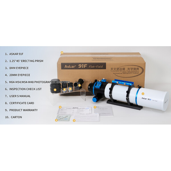 Askar Refraktor apochromatyczny AP 91/609 91F Flatfield