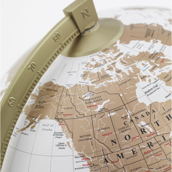 Zoffoli living Globus James Cook złoto/biały 33 cm