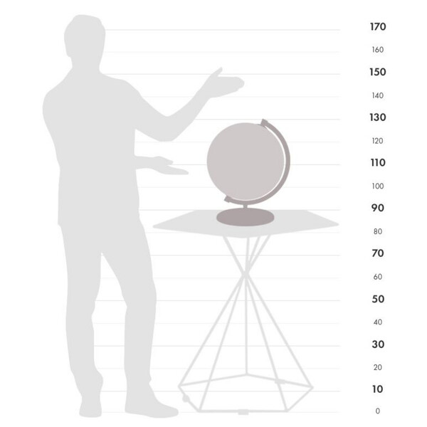 Zoffoli living Globus James Cook złoto/biały 33 cm