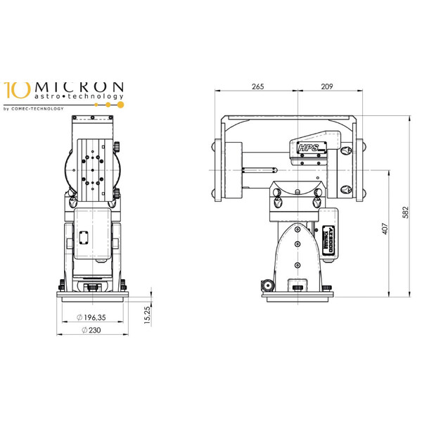 10Micron Montaż AZ 2000 HPS Combi