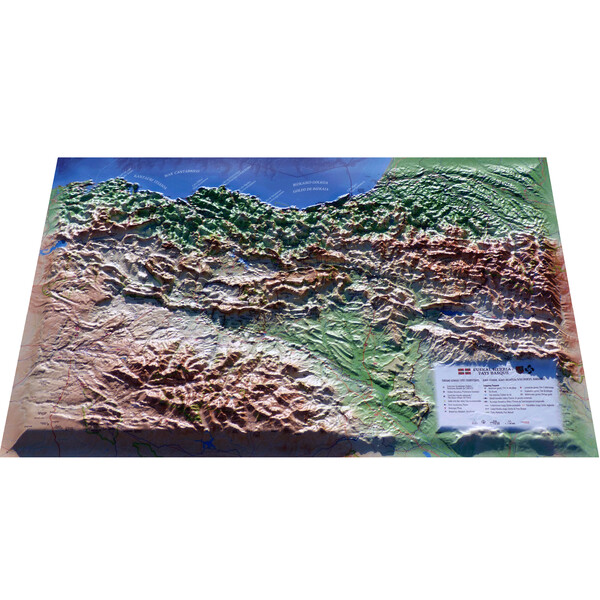 3Dmap Mapa regionalna Pay Basque (Euskal Herria 61 x 41 cm)