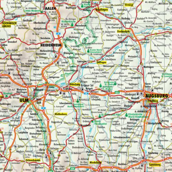 Bacher Verlag Mapa drogowa Niemiec 1:700.000