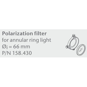 SCHOTT Filtr polaryzacyjny do światła pierścieniowego szczelinowego Standard śr. 66 mm, zestaw