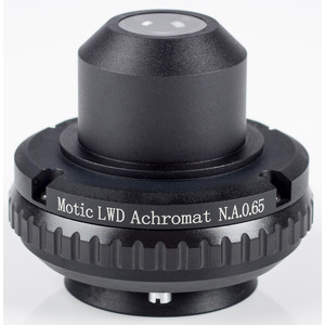 Motic Kondensor, N.A. 0.65, odległość robocza 10,8 mm, LWD, achro, diafragma irysowa (BA410E, BA310)