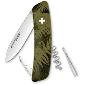 SWIZA Noże Szwajcarski scyzoryk kieszonkowy C01 SILVA paproć maskująca khaki