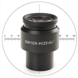 Euromex Okular pomiarowy 10x/25 mm SWF, mikrometr, krzyż nitek, śr. 30 mm, DX.6010-CM (Delphi-X)