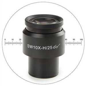 Euromex Okular pomiarowy 10x/25mm SWF, mikrometr, śr. 30 mm, DX.6010-M (Delphi-X)