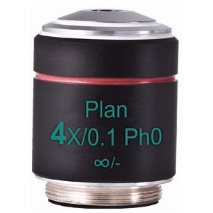 Motic Obiektyw PL Ph, CCIS, plan, achro phase 4x/0.10, w.d.12.6mm Ph0 (AE2000)