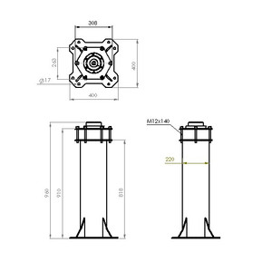 ASToptics Kolumna HD Pier Losmandy G8/G11