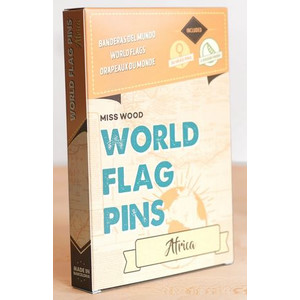 Miss Wood World Flag Pins Africa 25 pieces