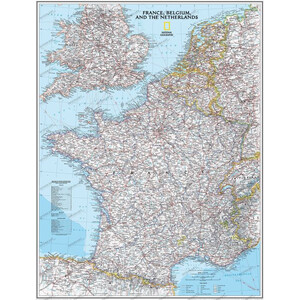 National Geographic Mapa Francja laminowana