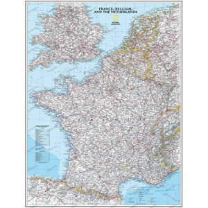 National Geographic Mapa France laminated