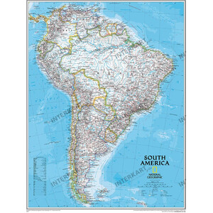 National Geographic Mapa kontynentalna South America (91 x 117 cm)