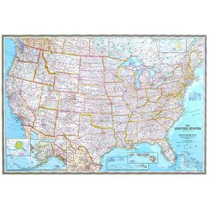 National Geographic Mapa USA, polityczny , duża laminowana