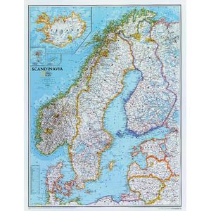 National Geographic Mapa regionalna Skandynawia