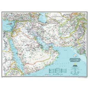 National Geographic Mapa regionalna Afganistan, Pakistan, i Środkowy Wschód