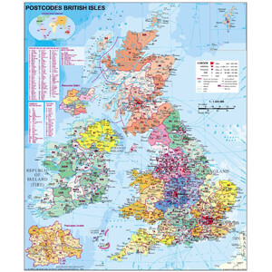 Stiefel Mapa Great Britain Post Code Map (english)