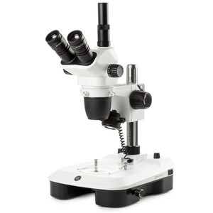 Euromex Mikroskop stereoskopowy zoom NZ.1703-M, 6.5-55x, Säule,  Auf-u. Durchlicht, trino, Spiegel f. Dunkelfeld, Embryologie