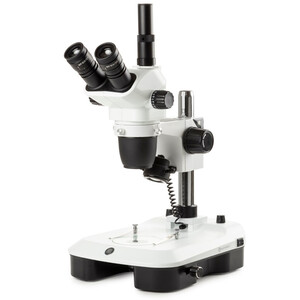 Euromex Mikroskop stereoskopowy zoom NZ.1703-M, 6.5-55x, Säule, Auf-u. Durchlicht, trino, Spiegel f. Dunkelfeld, Embryologie