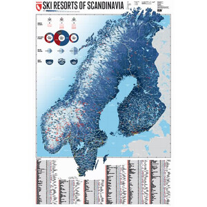 Marmota Maps Mapa regionalna Ski Resorts of Scandinavia