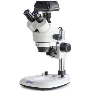 Kern Mikroskop OZL 466C832, Greenough, Säule, 7-45x, 10x/20, Auf-Durchlicht, Ringl., 3W LED, Kamera 5MP, USB 3.0
