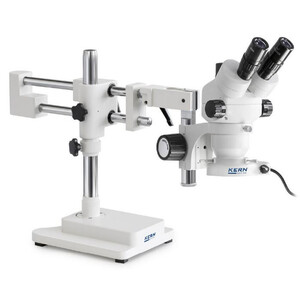 Kern Mikroskop stereoskopowy zoom OZM 922, bino, 7x-45x, HSWF10x23mm, Stativ, Doppelarm (515 mm x 614 mm) m. Tischplatte, Ringlicht LED 4.5 W