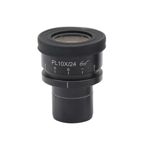 Optika Okular PL10x/24 eyepiece, high eyepoint, focusable, with rubber cup