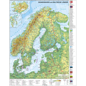 Stiefel Mapa Skandynawia i Kraje Bałtyckie