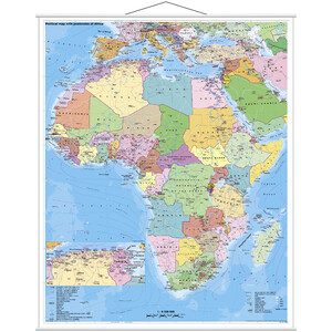 Stiefel Mapa kontynentalna Afrika politisch mit PLZ