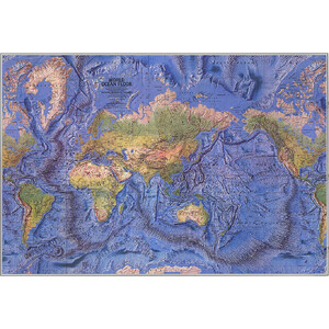 National Geographic Mapa świata physisch (116 x 77 cm)