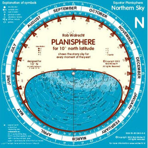 Rob Walrecht Mapa gwiazd Planisphere 0° Equator 25cm