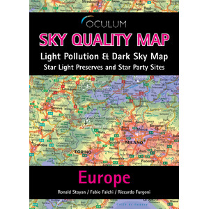 Oculum Verlag Mapa kontynentalna Sky Quality Map Europe