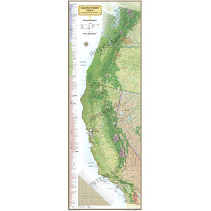 National Geographic Mapa regionalna Pacific Crest Trail (46 x 122 cm)