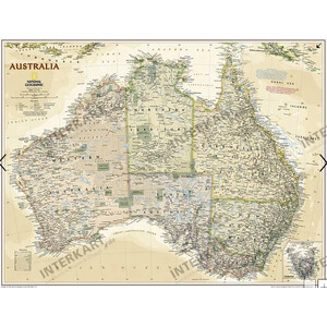 National Geographic Mapa kontynentalna Australien (77 x 69 cm)