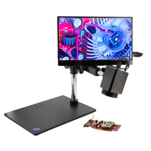 Optika Mikroskop IS-4K2, zoom 1x-18x, autofokus, 8 MP, 4K Ultra HD, zwisający statyw, ekran 15,6"