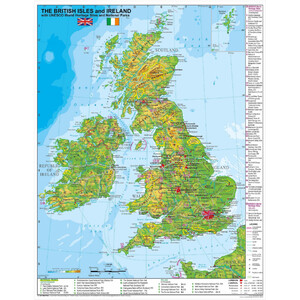 Stiefel Mapa The British Isles and Ireland (68 x 98 cm)