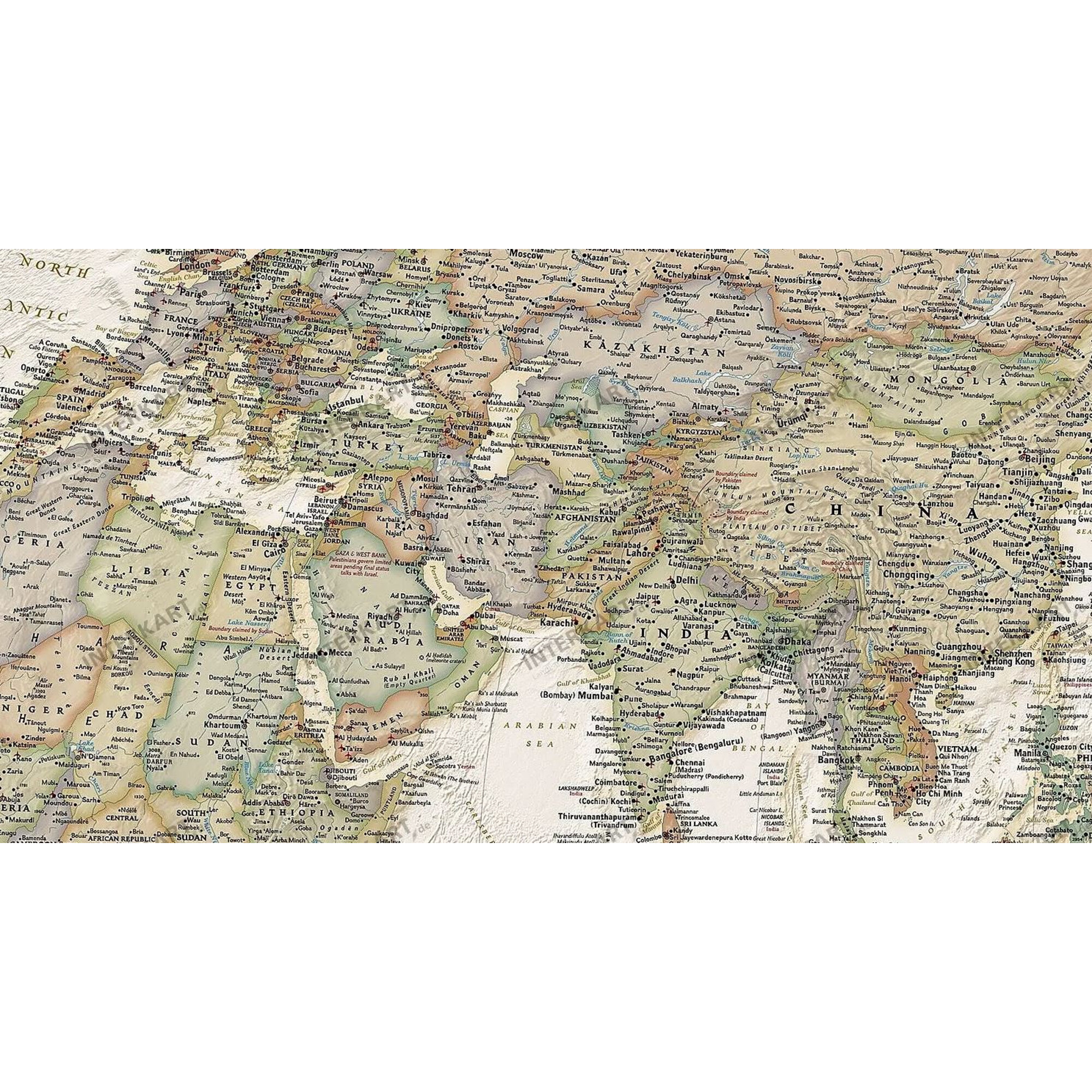 National Geographic Mapa świata Antyczny 185x122