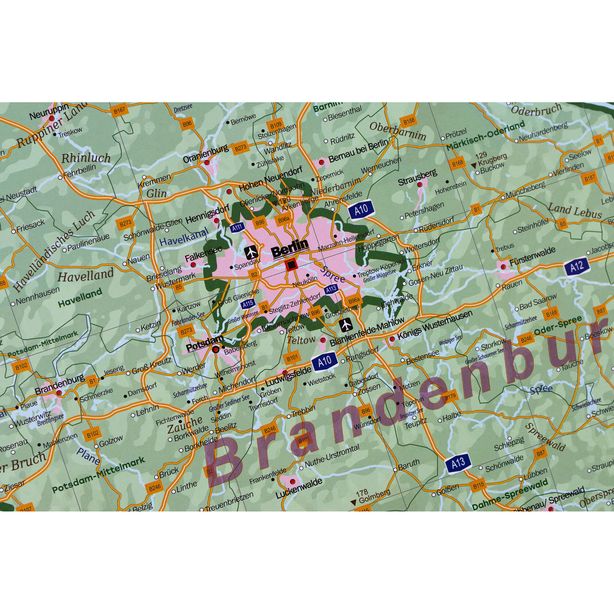 Geometro mapa deutschland physisch 100 x 140 cm 