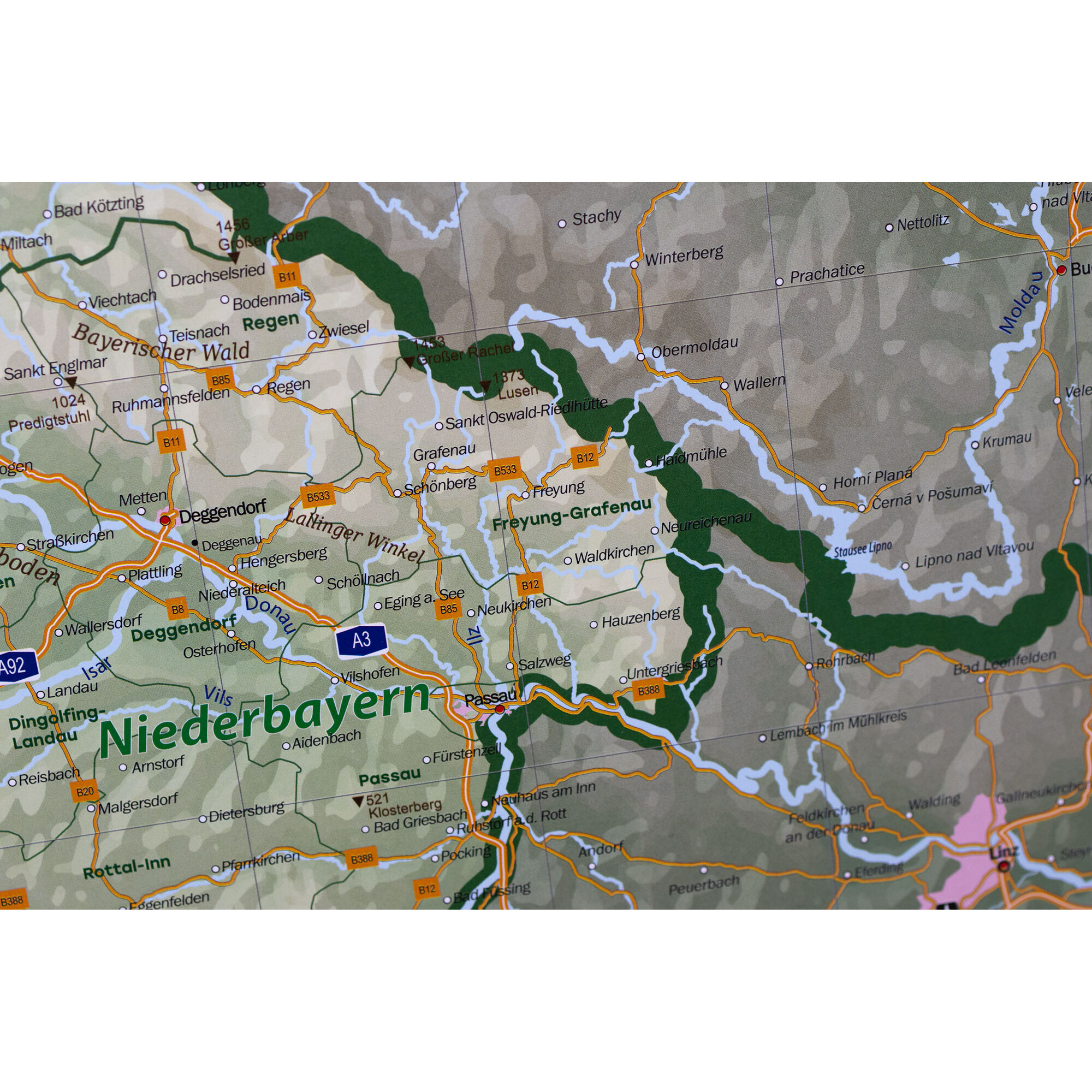 Geometro mapa deutschland physisch 100 x 140 cm 