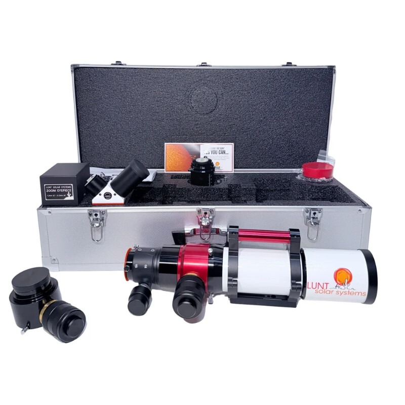 Lunt Solar Systems Teleskop do obserwacji słońca ST 80/560 LS80MT Ha B1800 PT DS Premium Kit