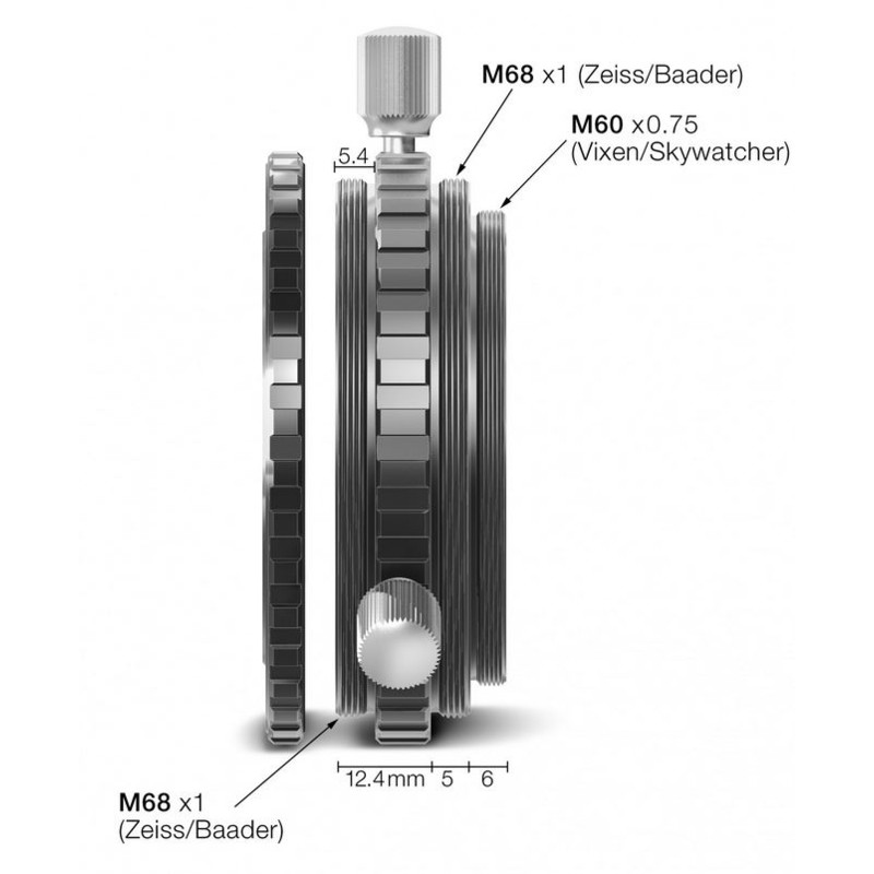 Baader Adapter M68/2"/M68 z tulejką 2"