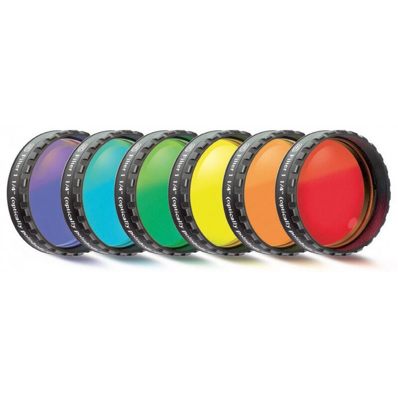 Baader Filtry Zestaw filtrów 1,25" - 6 kolorów (precyzyjnie polerowane dla równoległych powierzchni)