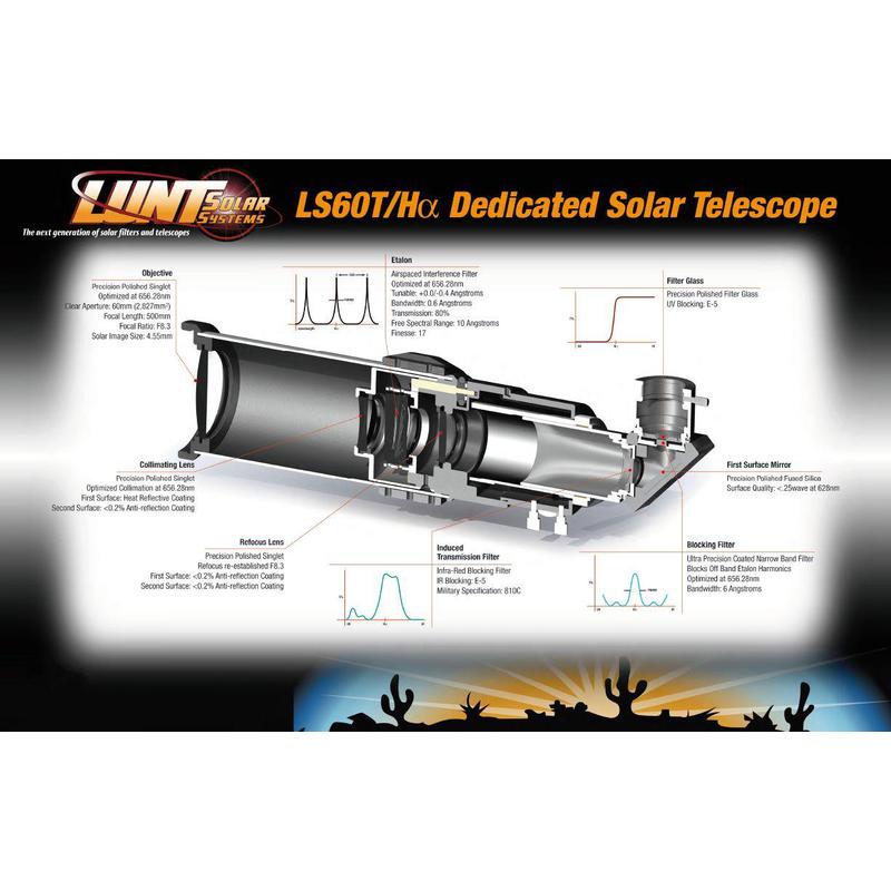 Lunt Solar Systems Teleskop do obserwacji słońca Lunt ST 60/500 LS60T Ha B1200 C OTA
