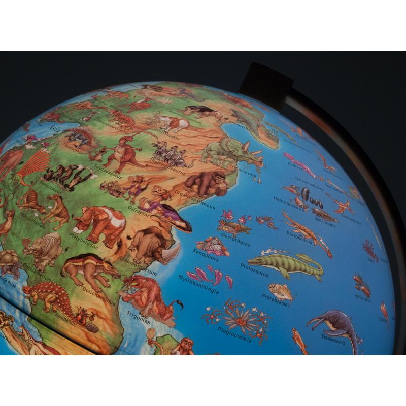 Stellanova Globusy dla dzieci DinoZ Kinder-Leuchtglobus prähistorische Welt 28cm