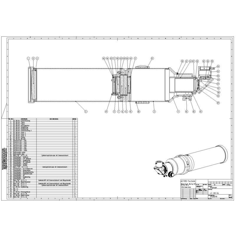 Lunt Solar Systems Teleskop do obserwacji słońca Lunt ST 100/800 LS100T Ha B1200 FT PT OTA