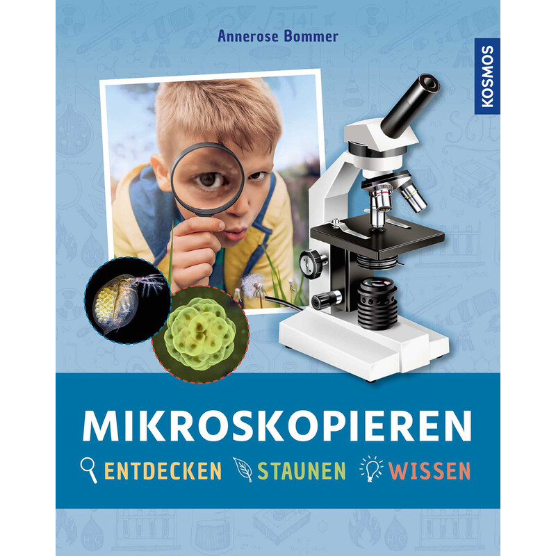 Omegon MonoView, zestaw mikroskopowy, 1200x, z książką
